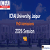 ICFAI University Jaipur Begins PhD 2026 Admissions; Apply by December 1 at @iujaipur.edu.in